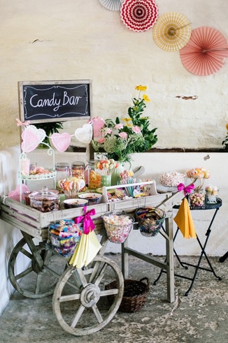 Ideas de decoración de una Candy Bar, montar una candy La Zarola