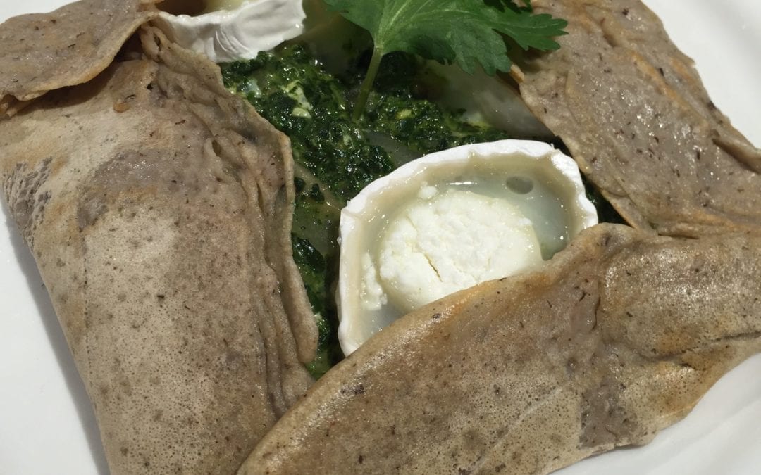 Exquisita receta de galette de espinacas, setas y queso de cabra