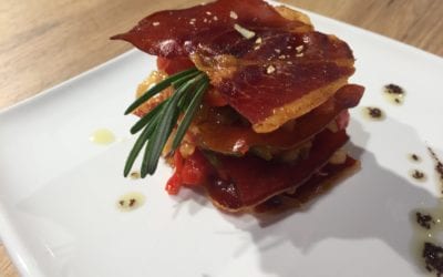 Receta de mil hojas de jamón y chilindrón