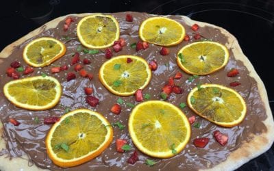 Deliciosa receta de pizza de naranja y chocolate