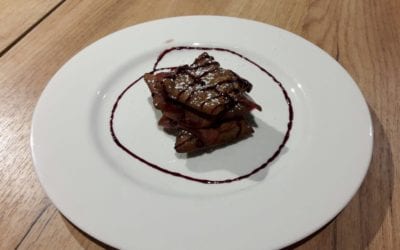 Deliciosa receta de mil hojas de melocotón de Calanda