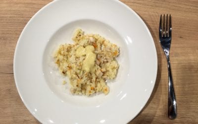 Receta de salteado de arroz Jazmín con verduritas y pollo al curry