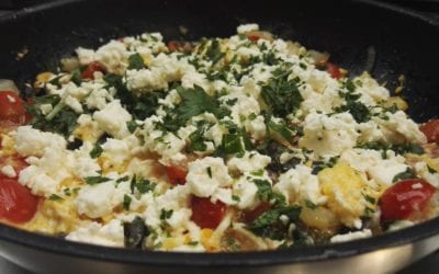 Receta original: sartén de ensalada griega