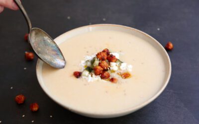 Receta: Crema fría de garbanzos y sésamo
