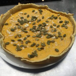quiche de calabaza y parmesano