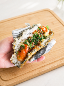 Crispy Sushi taco, taco de sushi crujiente