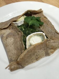 receta de Galette de espinacas, setas y queso de cabra