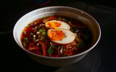 Ramen vegetariano con setas shiitake