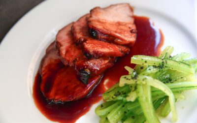 Char siu con borraja a la inglesa