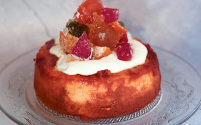 Pudin de roscón con chantilly al azahar