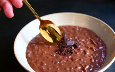 Arroz con leche con chocolate