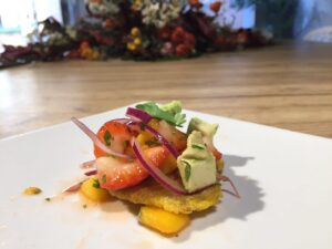 receta de patacón y ceviche