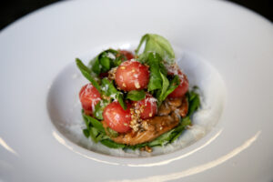 ensalada de perdiz y sandía