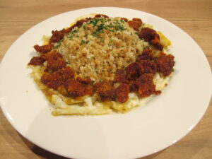 carpaccio de huevo y chistorra