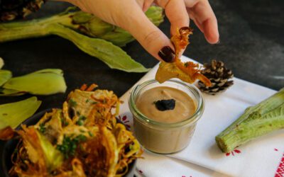 Receta: Alcachofas en tempura con mahonesa trufada