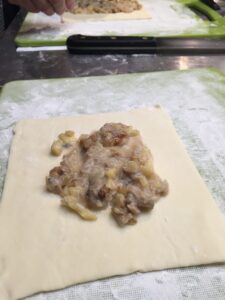 receta de trenza hojaldrada de gorgonzola y nueces