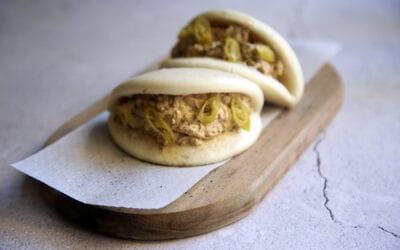 Receta: Bao de codillo en escabeche con salsa miel y mostaza