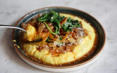 Receta: Polenta con ragú de setas