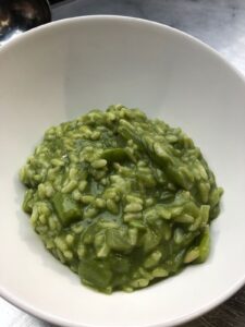 Risotto verde de borrajas