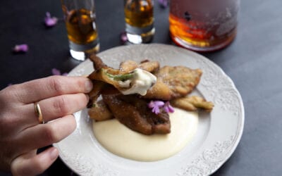 Receta: Crespillos con crema inglesa al anís